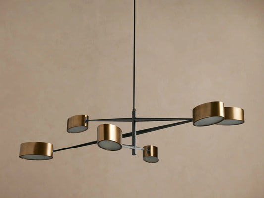 brass modern light Etoile Chandelier — product view 2