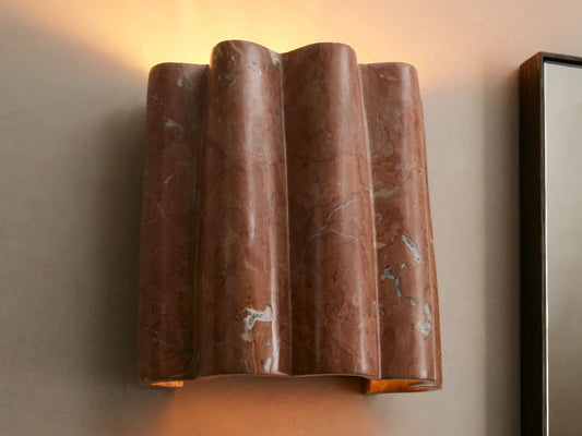 Modern Marble Sconce in Alicante Stone — product view 1