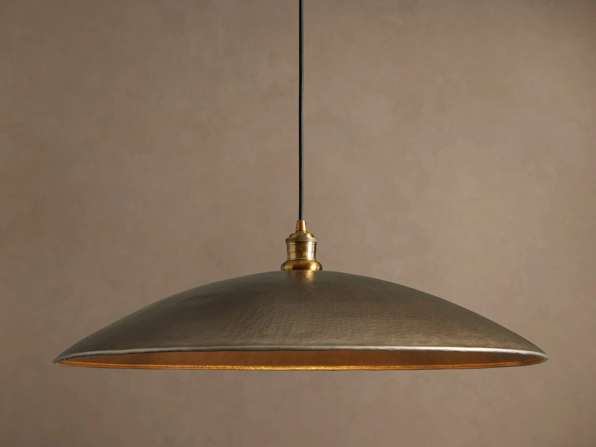 Brass Fan Pendant in Recycled Metal — product view 1
