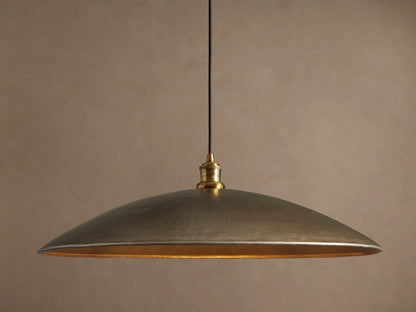 Brass Fan Pendant in Recycled Metal — product view 1