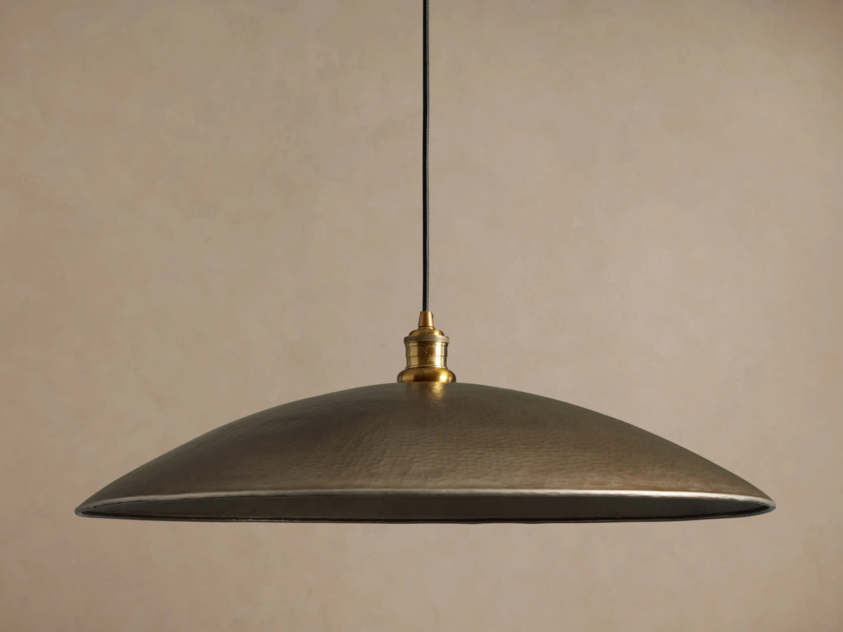 Brass Fan Pendant in Recycled Metal — product view 2