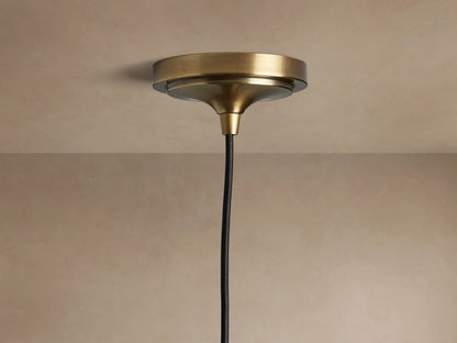 Brass Fan Pendant in Recycled Metal — product view 4