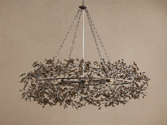 Iron Crown Light 48 Bronze Smoke Glass Chandelier — product view 2