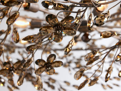 Iron Crown Light 48 Bronze Smoke Glass Chandelier — product view 3