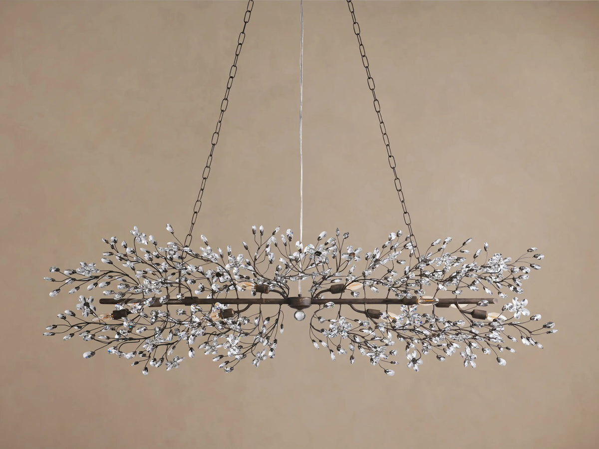Linear Crystal Light Fiore Chandelier — product view 10