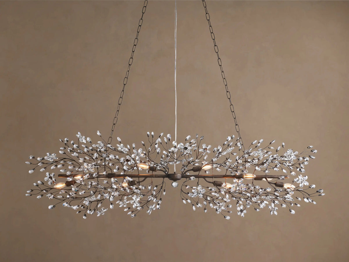 Linear Crystal Light Fiore Chandelier — product view 9