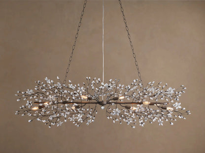 Linear Crystal Light Fiore Chandelier — product view 9