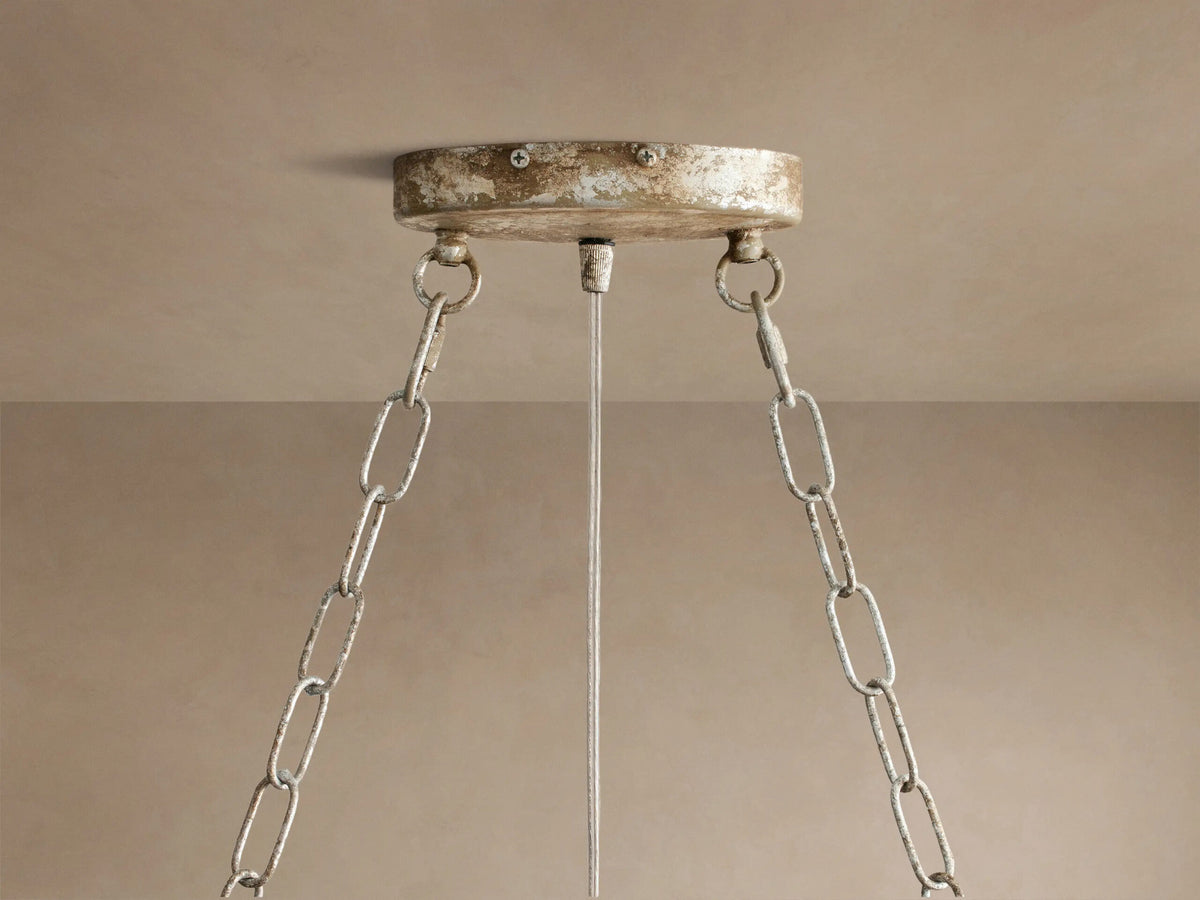 Fiore Iron Oval Chandelier with Crystal Floral Details — product view 11