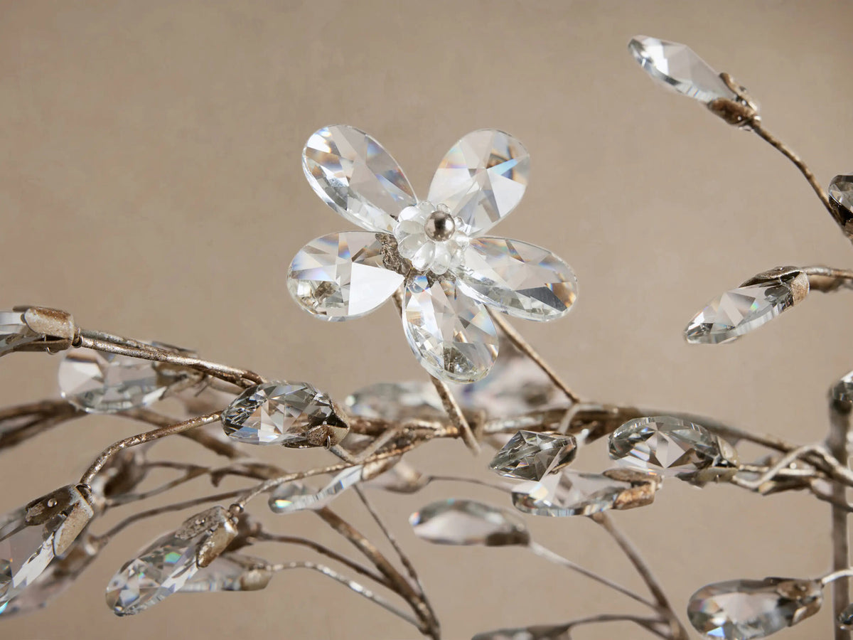 Fiore Iron Oval Chandelier with Crystal Floral Details — product view 14