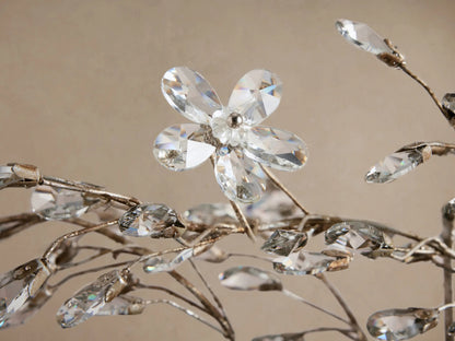 Fiore Iron Oval Chandelier with Crystal Floral Details — product view 14