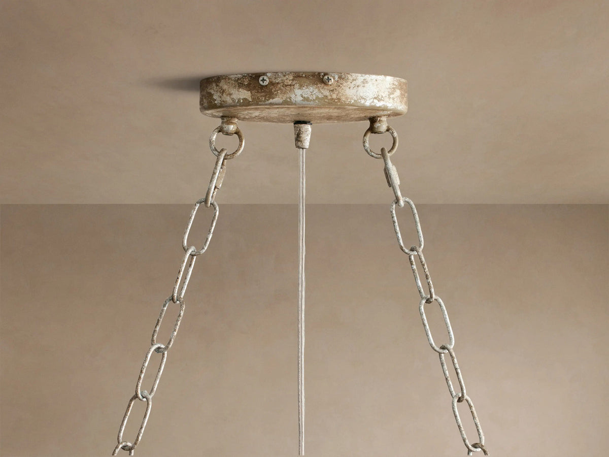 Fiore Iron Oval Chandelier with Crystal Floral Details — product view 15