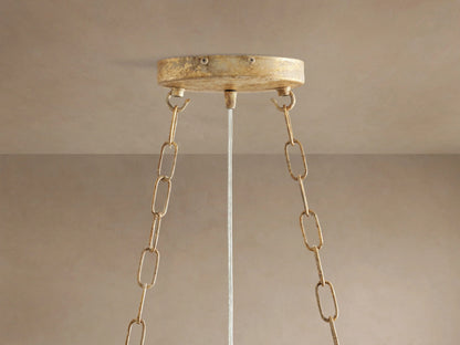 Fiore Iron Oval Chandelier with Crystal Floral Details — product view 4