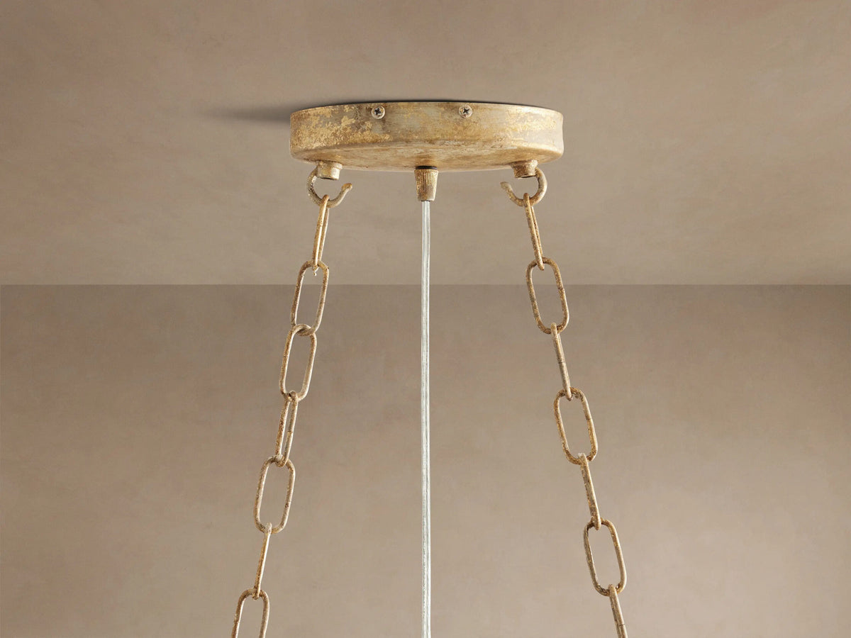 Fiore Iron Oval Chandelier with Crystal Floral Details — product view 8