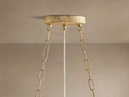 Fiore Iron Oval Chandelier with Crystal Floral Details — product view 8