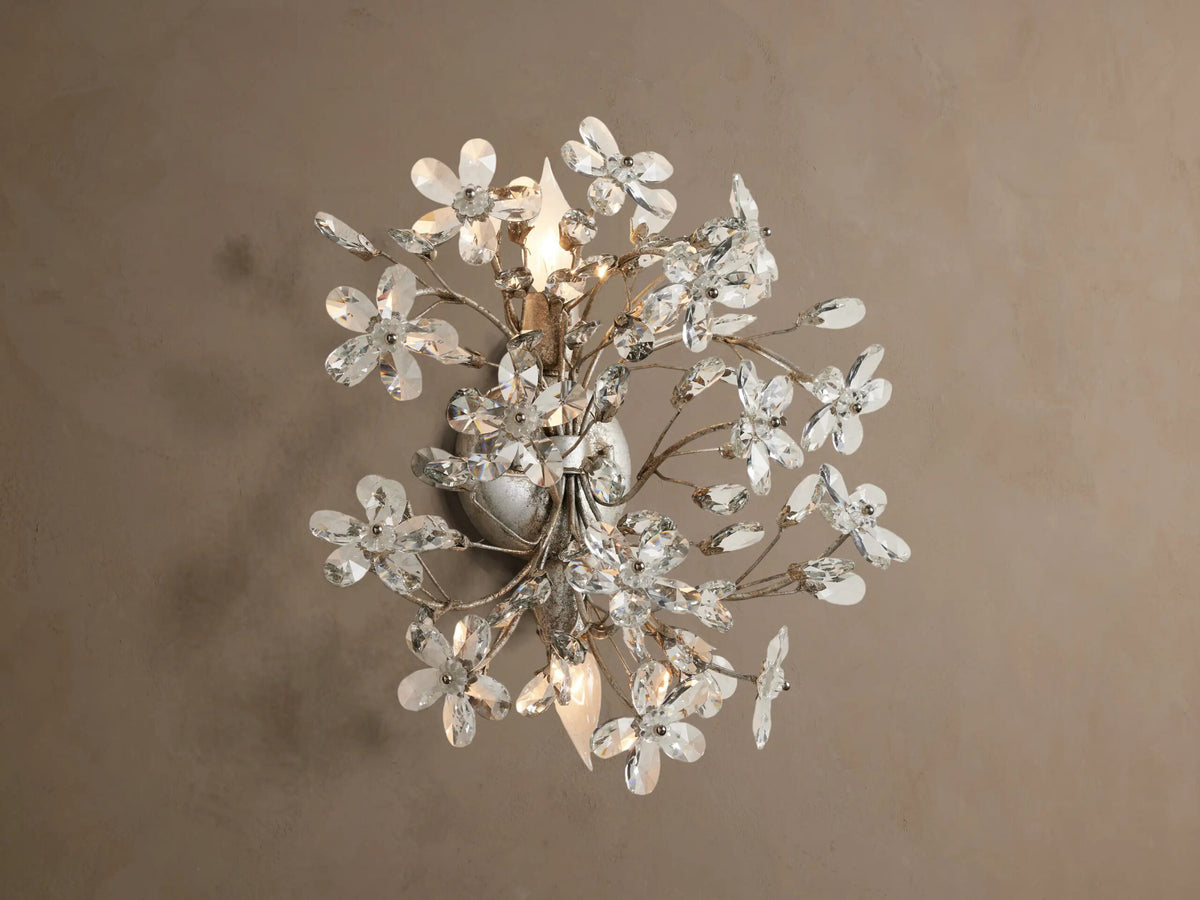 Fiore Crystal Iron Sconce — product view 1