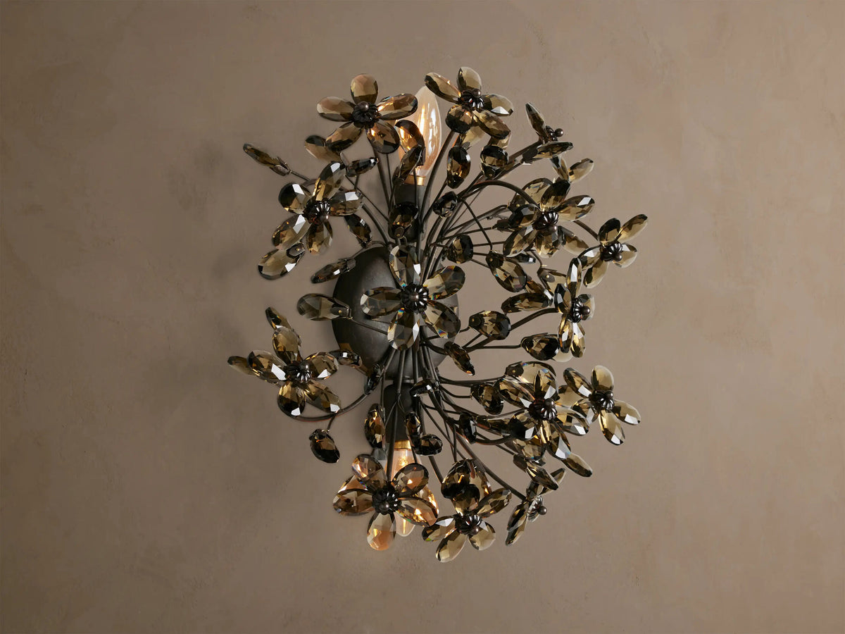 Fiore Crystal Iron Sconce — product view 10