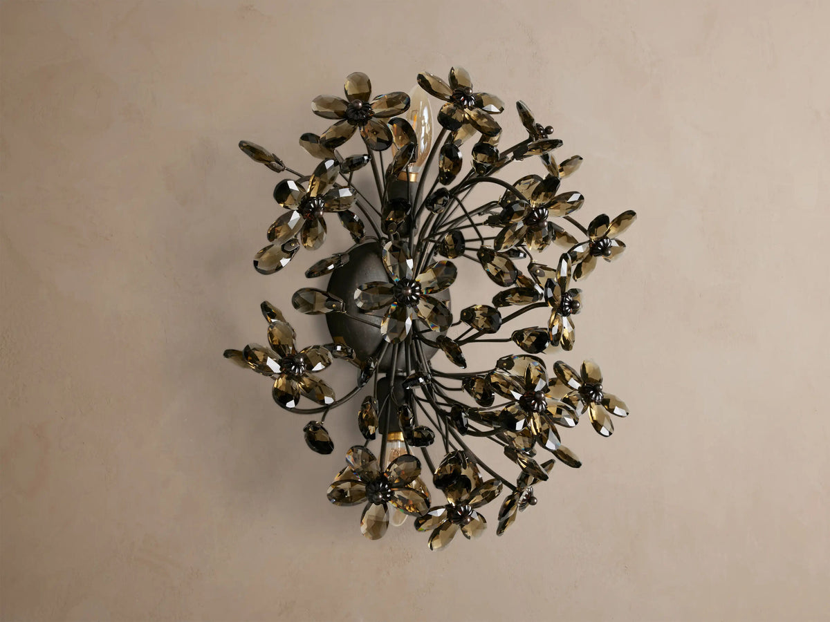 Fiore Crystal Iron Sconce — product view 11