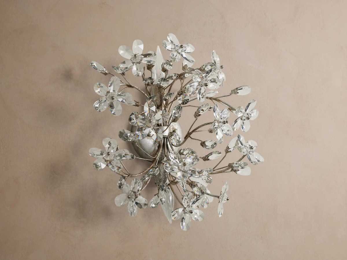 Fiore Crystal Iron Sconce — product view 2