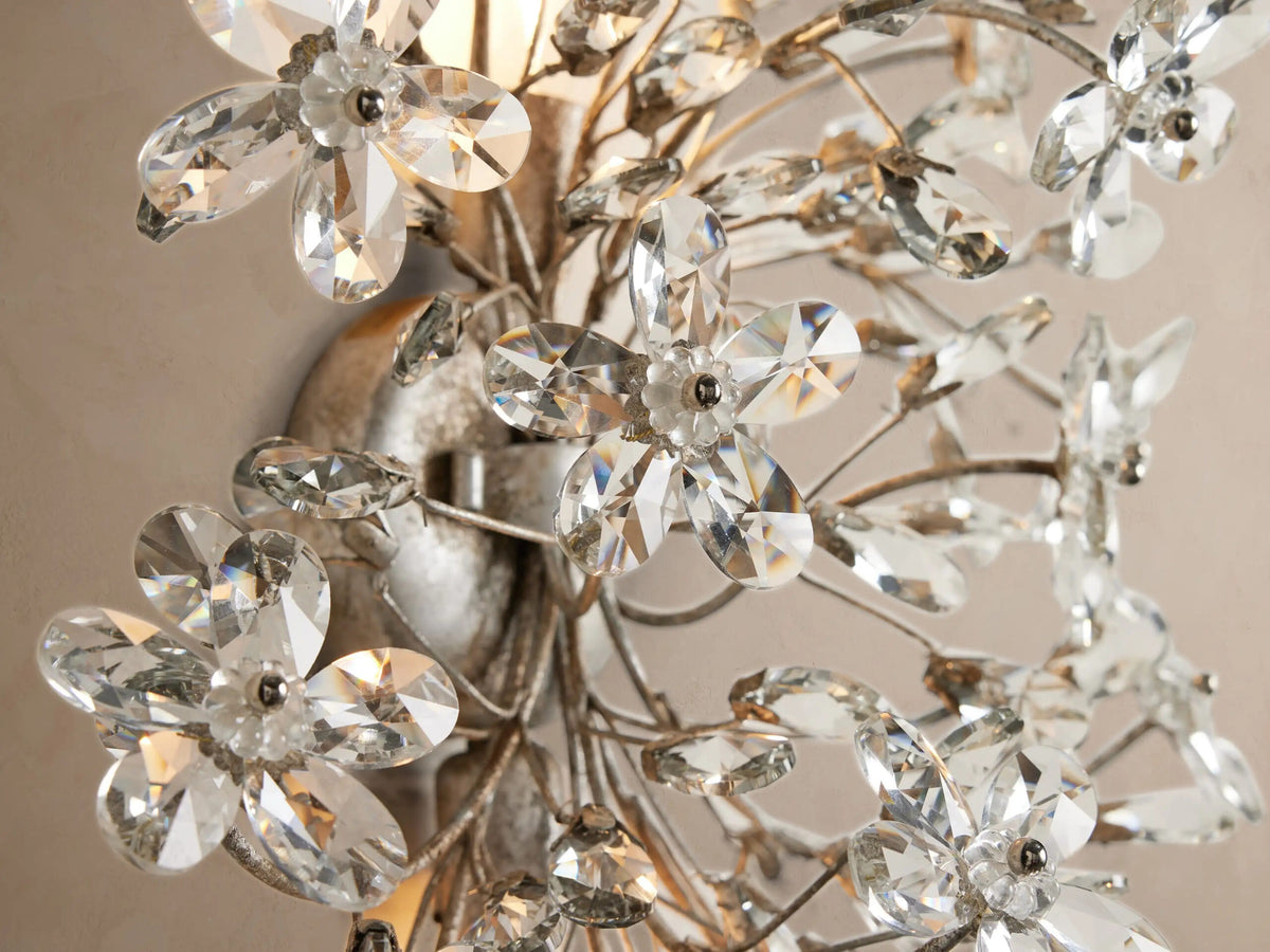 Fiore Crystal Iron Sconce