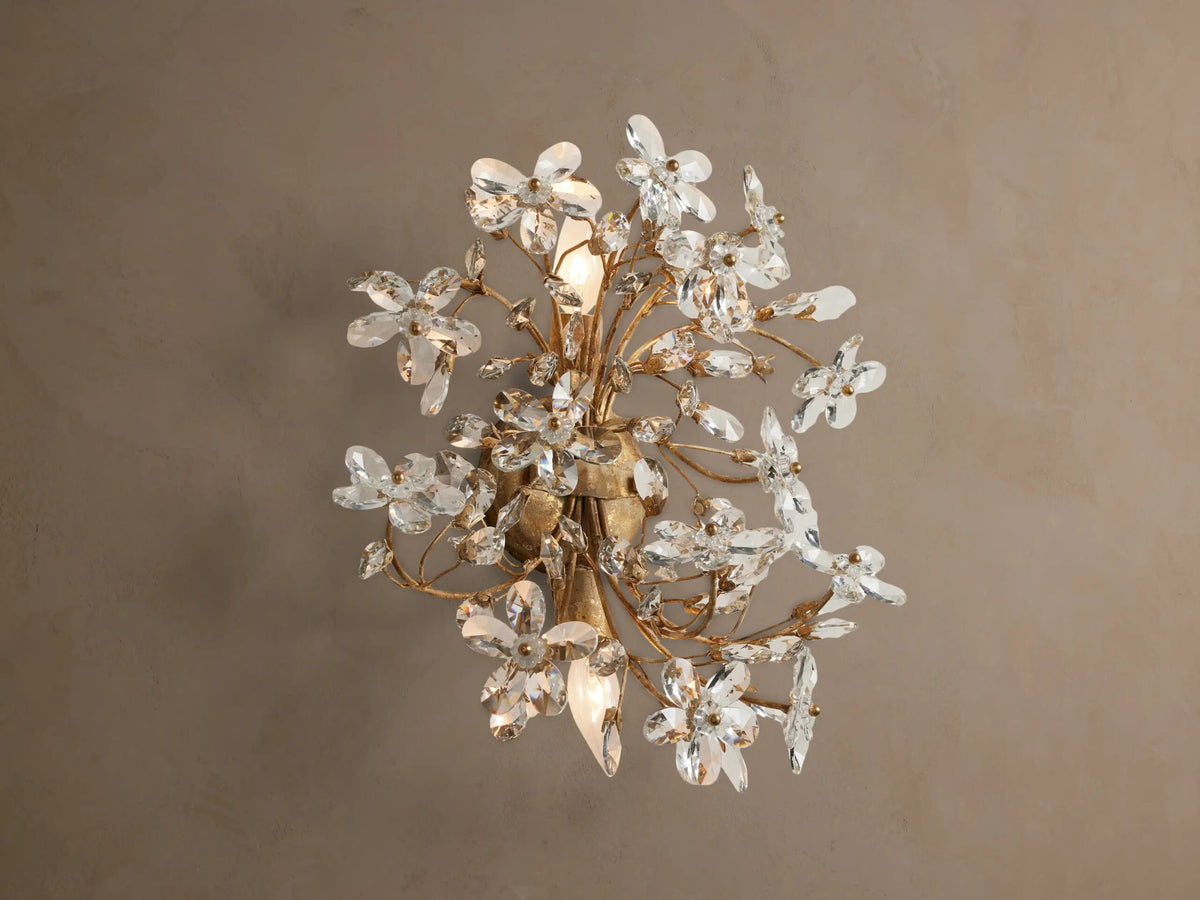 Fiore Crystal Iron Sconce — product view 4