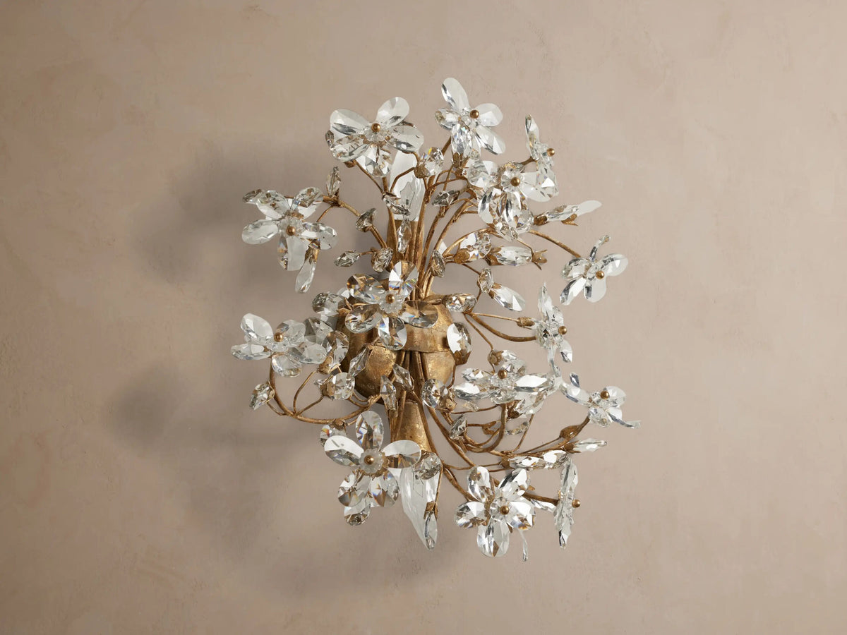 Fiore Crystal Iron Sconce — product view 5
