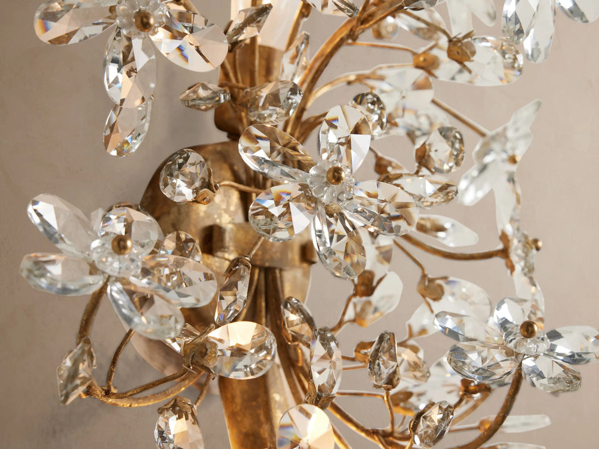Fiore Crystal Iron Sconce — product view 6