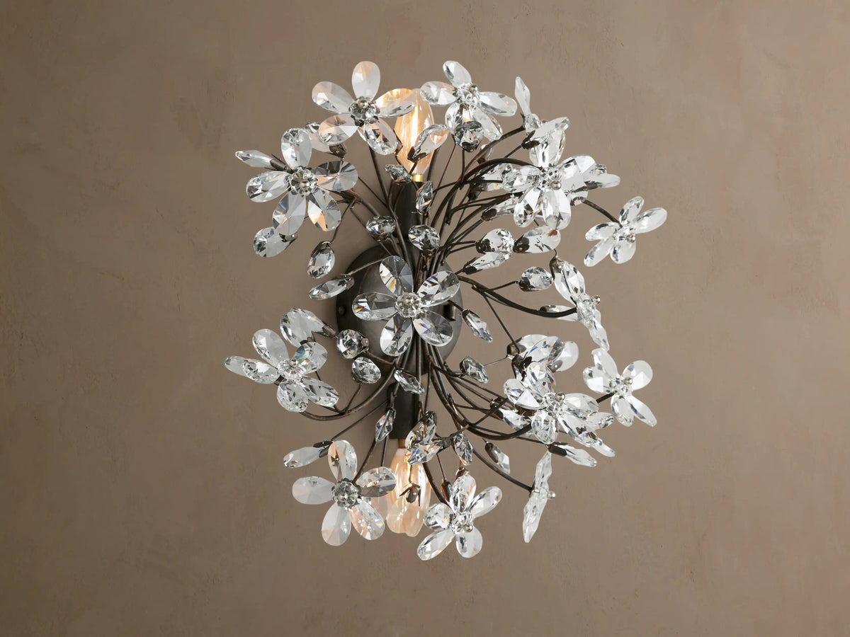 Fiore Crystal Iron Sconce — product view 7
