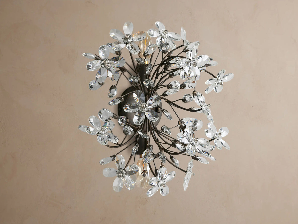 Fiore Crystal Iron Sconce — product view 8