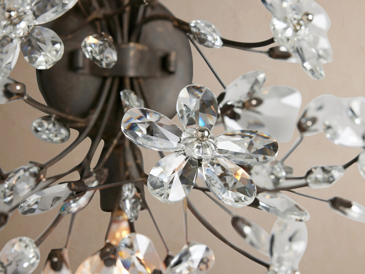 Fiore Crystal Iron Sconce — product view 9