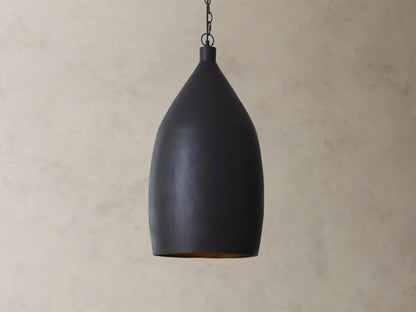 Iron Cone Pendant 14 Inch Black and Brass — product view 2