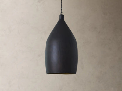 Iron Cone Pendant 14 Inch Black and Brass — product view 5