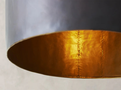 Iron Cone Pendant 14 Inch Black and Brass — product view 6