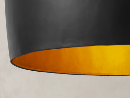 Iron Cone Pendant 14 Inch Black and Brass — product view 9