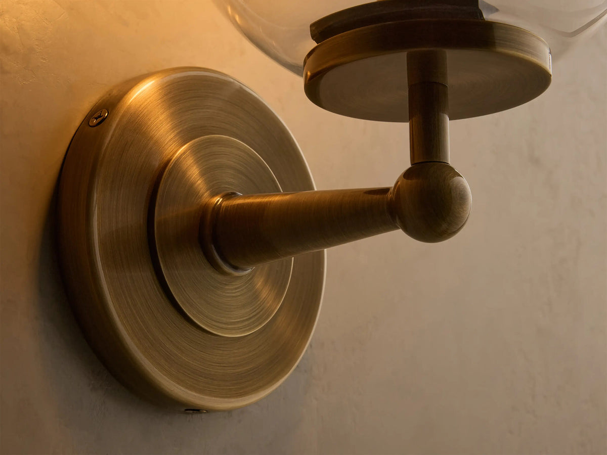 Fulton Bronze Glass Sconce with Milk Globe — product view 15