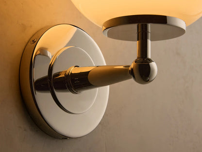 Fulton Bronze Glass Sconce with Milk Globe — product view 19