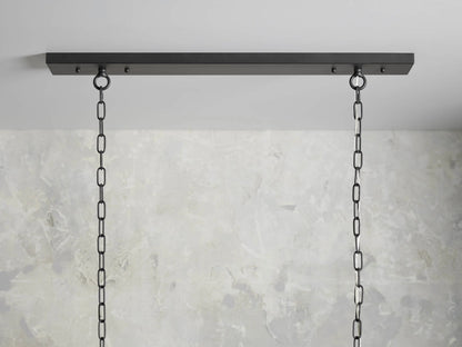 Garnet Bronze Chandelier 41 Inch Rectangular Iron Frame — product view 3