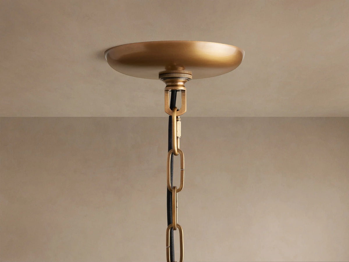 Ghiaccio Glass Modern Pendant in Green and Brass — product view 13