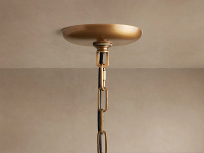 Ghiaccio Glass Modern Pendant in Green and Brass — product view 13