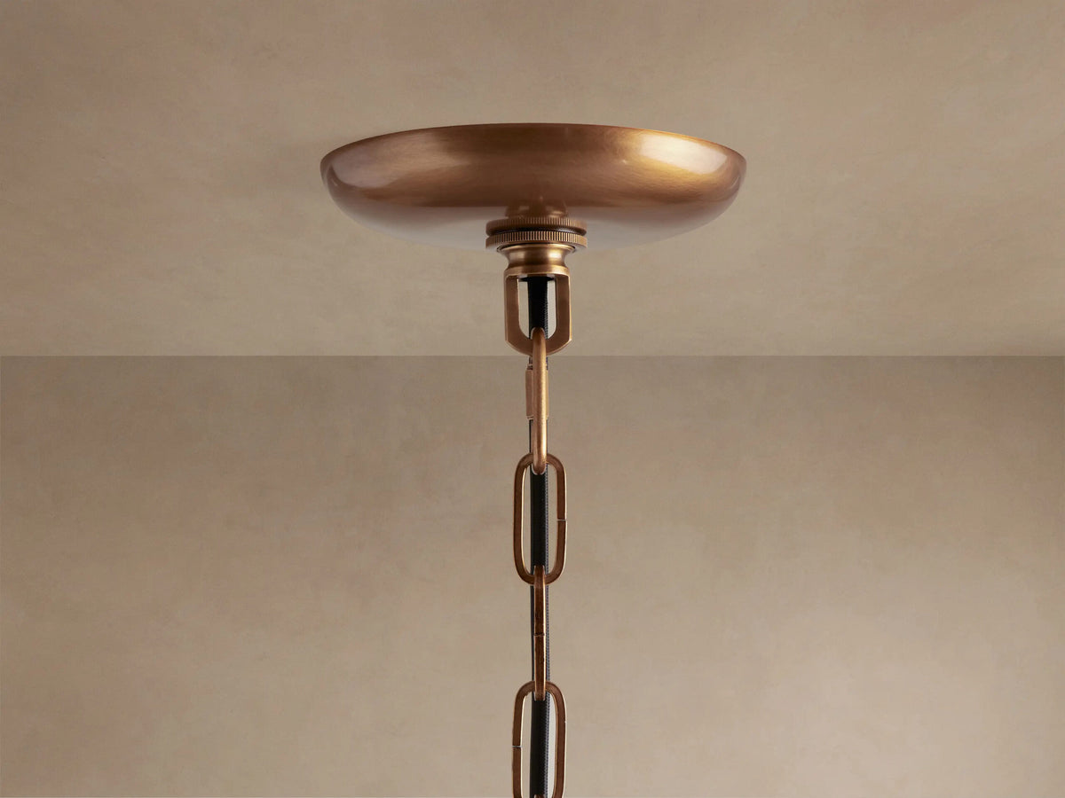 Ghiaccio Glass Modern Pendant in Green and Brass — product view 4