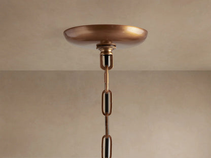 Ghiaccio Glass Modern Pendant in Green and Brass — product view 4