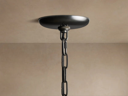 Ghiaccio Glass Modern Pendant in Green and Brass — product view 8
