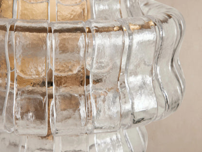 Modern Glass Sconce in Green Glass and Bronze — product view 12