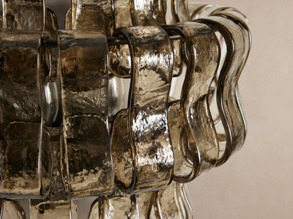 Modern Glass Sconce in Green Glass and Bronze — product view 15