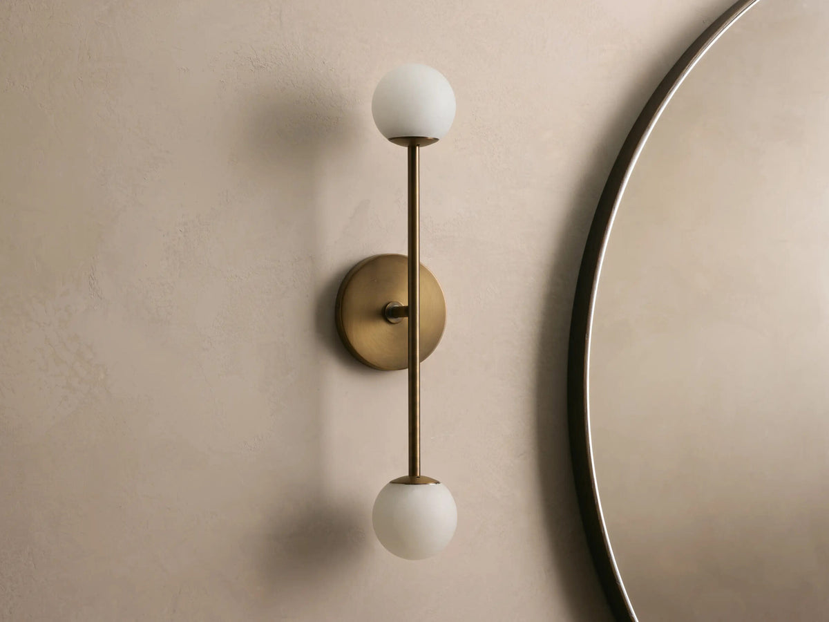 Modern Stone Sconce Double LED Wall Light — product view 2
