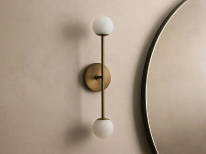 Modern Stone Sconce Double LED Wall Light — product view 2