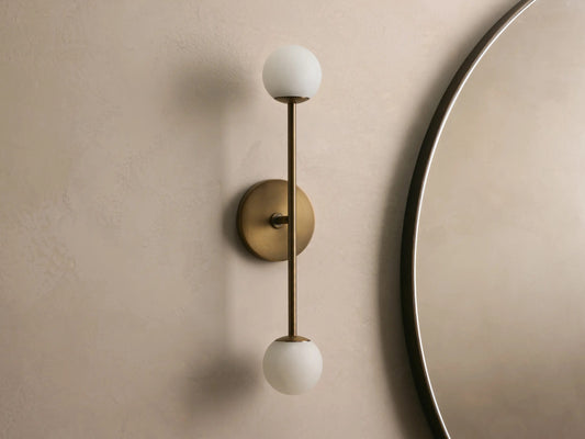 Modern Stone Sconce Double LED Wall Light — product view 2
