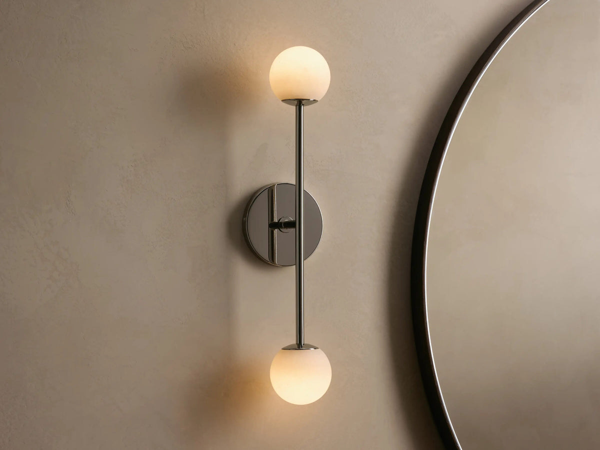Modern Stone Sconce Double LED Wall Light — product view 4