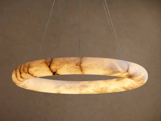 Alabaster Chandelier Halo LED Ring — product view 1