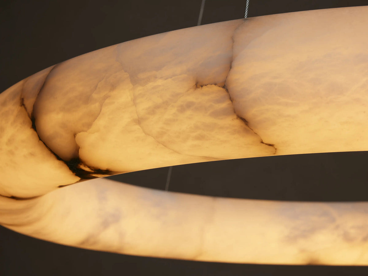 Alabaster Chandelier Halo LED Ring — product view 3