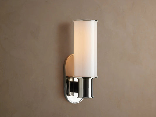 Harlin Modern Glass Sconce in Milk — product view 1